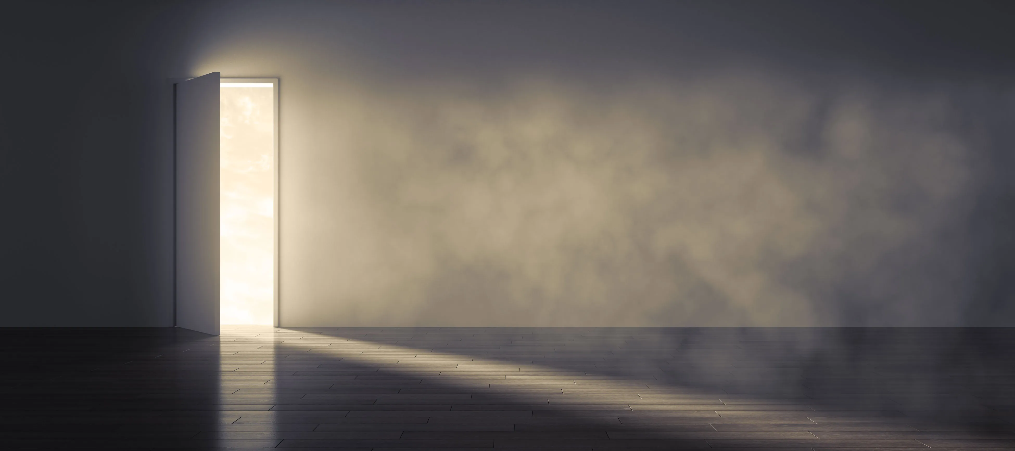 Open doorway with light for opportunity capital held back until written criteria are met.