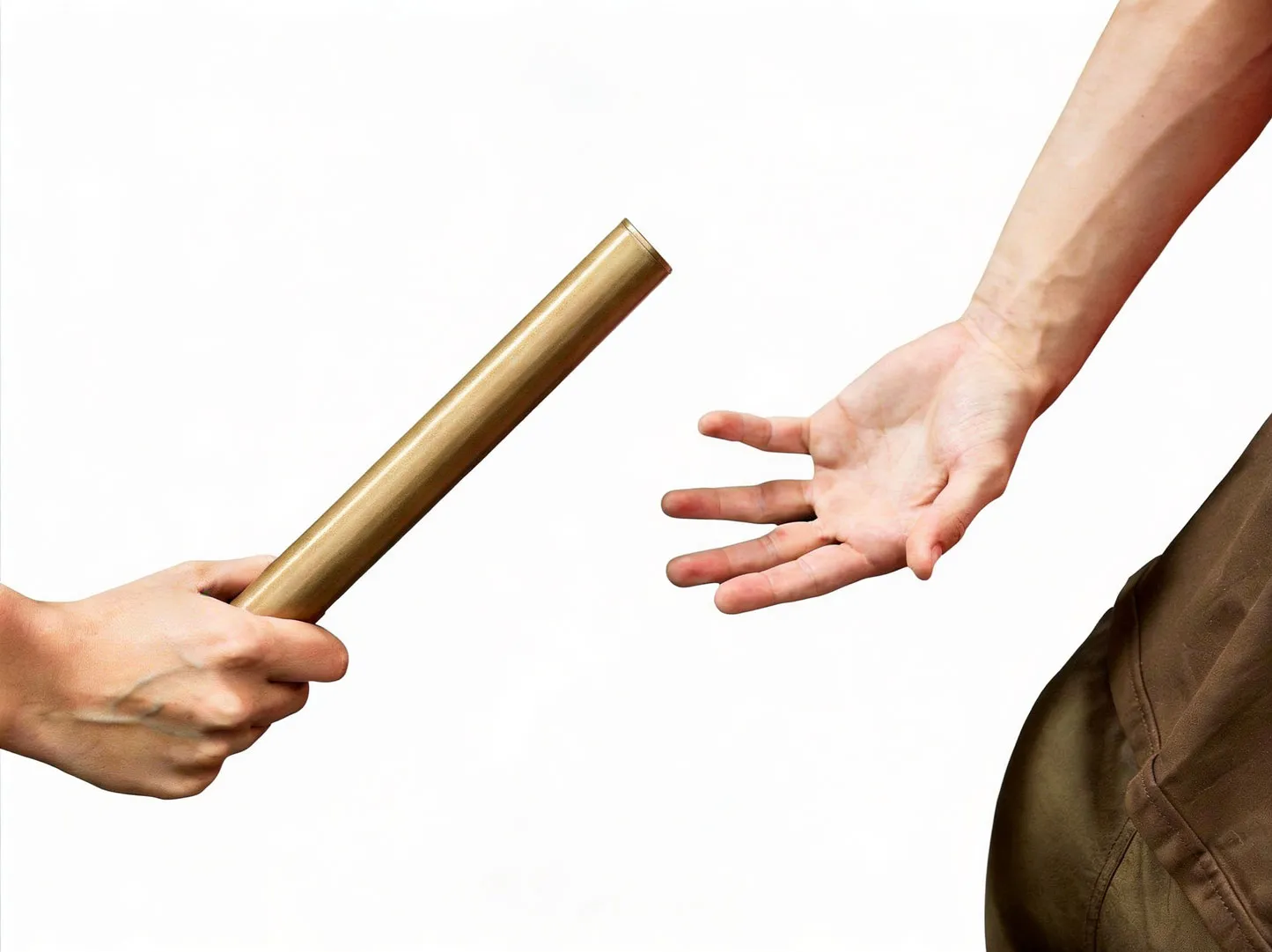 Hands passing a baton to suggest distinct purpose-defined capital services.